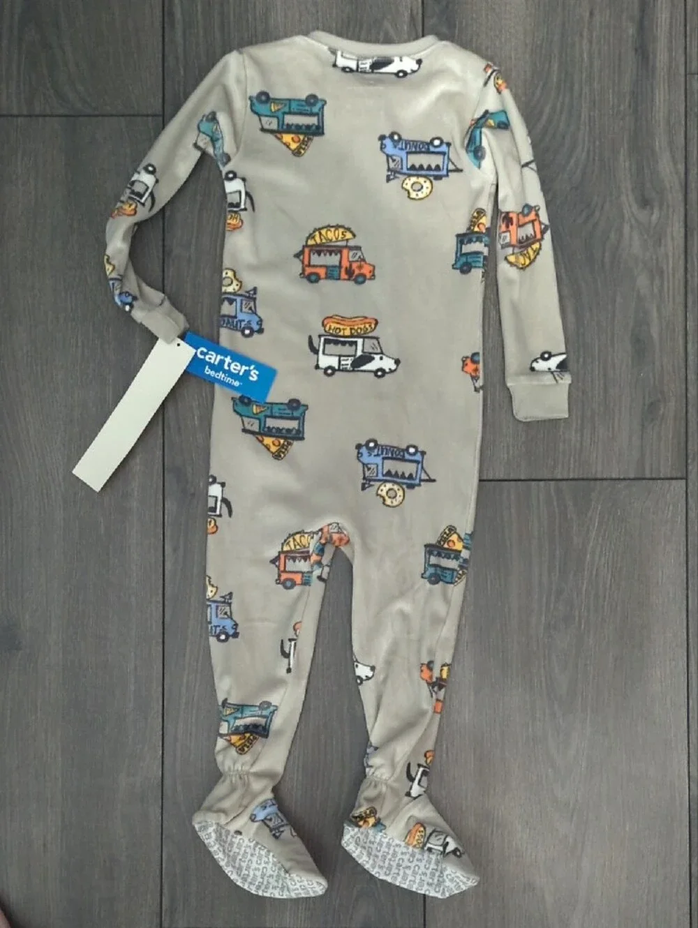 Carter's Super Soft Footed One-Piece Pajamas with Food Truck Print 24 Months
